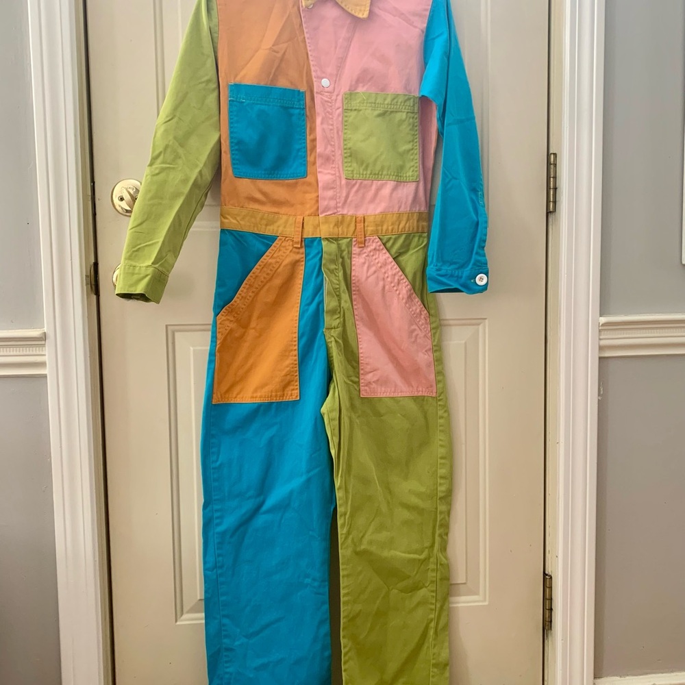 Big Bud Press Rainbow Colorblock Patchwork Jumpsu… - image 2